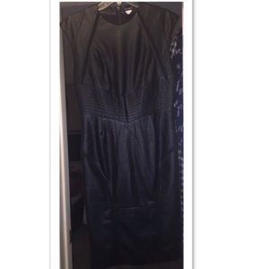 Pleather fitted dress NWOT